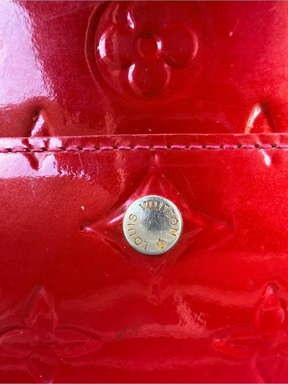 Louis Vuitton Red Vernis Wallet AUTHENTIC